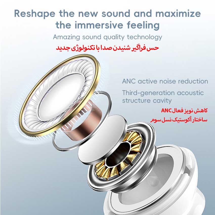 هندزفری بلوتوثی ریمکس مدل Cozy Pods W7n Pro